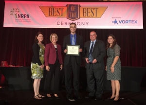 Parks and Rec Team with Award